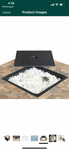 Hiland AFP-STT Outdoor Patio 40,000 BTU 30x30 Inch Square Tile Table Top Propane Fire Pit and Fire Glass