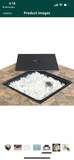 Hiland AFP-STT Outdoor Patio 40,000 BTU 30x30 Inch Square Tile Table Top Propane Fire Pit and Fire Glass