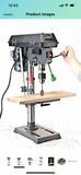 Genesis GDP1005A 10" 5-Speed 4.1 Amp Drill Press with 5/8" Chuck, Integrated LED Work Light, and Table that Rotates 360° and Tilts 0-45°