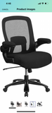 Flash Furniture Big & Tall Office Chair | Black Mesh Executive Swivel Office Chair with Lumbar and Back Support and Wheels