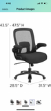 Flash Furniture Big & Tall Office Chair | Black Mesh Executive Swivel Office Chair with Lumbar and Back Support and Wheels