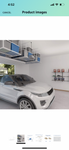 FLEXIMOUNTS 4x6 Overhead Garage Storage Adjustable Ceiling Storage Rack, 72" Length x 48" Width x 40" Height, White