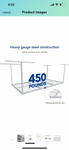 FLEXIMOUNTS 4x6 Overhead Garage Storage Adjustable Ceiling Storage Rack, 72" Length x 48" Width x 40" Height, White