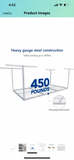 FLEXIMOUNTS 4x6 Overhead Garage Storage Adjustable Ceiling Storage Rack, 72" Length x 48" Width x 40" Height, White