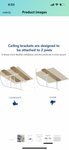 FLEXIMOUNTS 4x6 Overhead Garage Storage Adjustable Ceiling Storage Rack, 72" Length x 48" Width x 40" Height, White