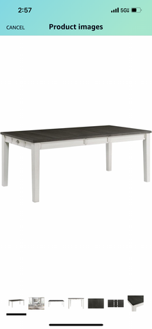 Picket House Furnishings Jamison Two Tone Dining Table with Storage