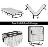 Metal folding bed