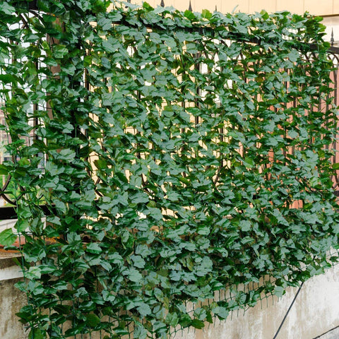 Faux ivy privacy fence