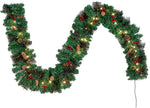 8 foot Christmas garland with lights