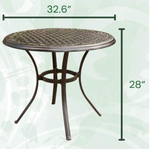 32” round cast top bistro table