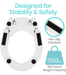 Toilet seat riser (for elongated toilet)