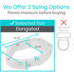 Toilet seat riser (for elongated toilet)