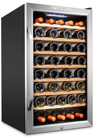Ivation 51 Bottle Compressor Wine Cooler Refrigerator w/Lock