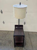 End Table with Lamp and Speaker