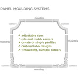 Ekena Millwork PML01X00AS-CASE-12 Ashford Smooth (6-Pack) Panel Moulding, 1 5/8"H x 1/2"P x 94 1/2"L, Primed