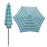 9 ft. Market Patio Umbrella in Blue Stripes