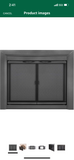 Fireplace Glass Door, Gunmetal, Medium