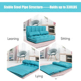 6-Position Adjustable Lounge Couch in Blue