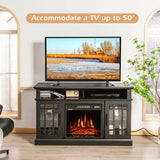 48” Fireplace TV Stand W/ 1400W Electric Fireplace