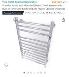 Wall mounted towel warmer