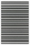 Trava Home Indoor/Outdoor Rug Black - Gray Stripe, 6' x 9'