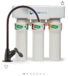 Under sink water filter system with faucet