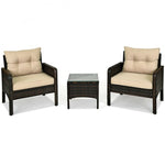 3pc wicker patio sofa set