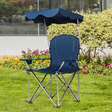 Blue Portable Folding Beach Canopy Chair