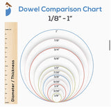 2 Wooden Dowel- 1-1/2 x 36 Inch