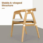 Leisure Bamboo Chair Dining Chair w/ Curved Back