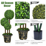 36” Artificial Topiary Triple Ball Tree In/Outdoor