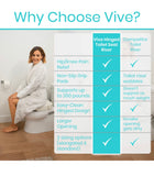 Toilet seat riser (for elongated toilet)