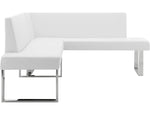 Sectional in White and Chrome Finish