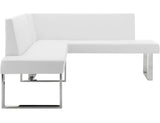 Sectional in White and Chrome Finish