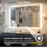 TokeShimi 55x36 LED Bathroom Mirror with Light