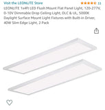 Flat panel led light - 2 pack