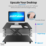 Standing desk converter