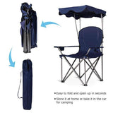 Blue Portable Folding Beach Canopy Chair