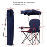 Blue Portable Folding Beach Canopy Chair