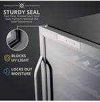 Ivation 51 Bottle Compressor Wine Cooler Refrigerator w/Lock
