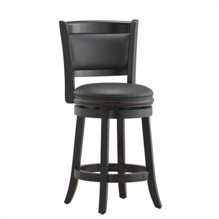 24" Swivel Counter Stool in Black