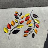 Metal colorful tree branch wall decor