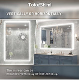 TokeShimi 55x36 LED Bathroom Mirror with Light