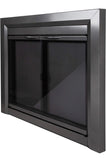 Fireplace Glass Door, Gunmetal, Medium