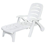 5-Position Plastic Adjustable Folding Lounge Chair