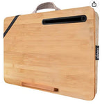 Portable bamboo laptop desk