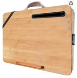 Portable bamboo laptop desk