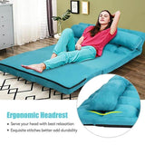 6-Position Adjustable Lounge Couch in Blue