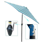 9 ft. Market Patio Umbrella in Blue Stripes