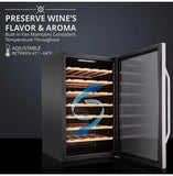Ivation 51 Bottle Compressor Wine Cooler Refrigerator w/Lock